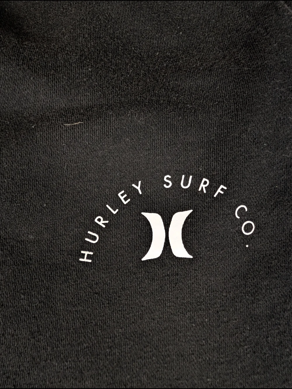 Hurley Black Crewneck Sweatshirt with White Surf‎ Logo